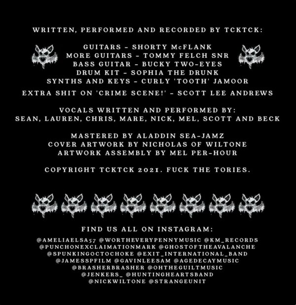 TCKTCK - FLYING DEATH RATS! Back Cover